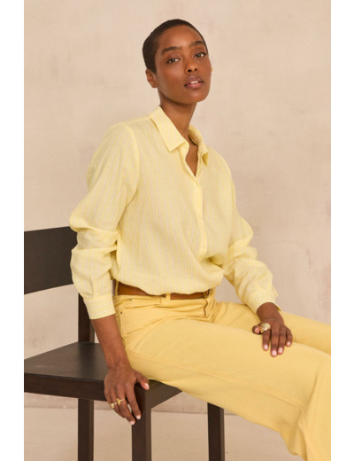 Chemise rayée à manches longues CARLA