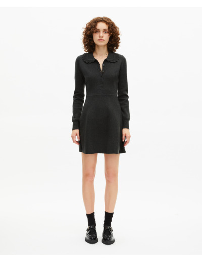 Robe courte en maille noire black