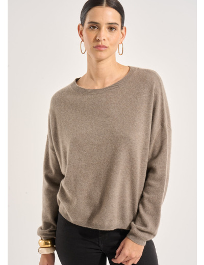 Pull col bateau 100% cachemire