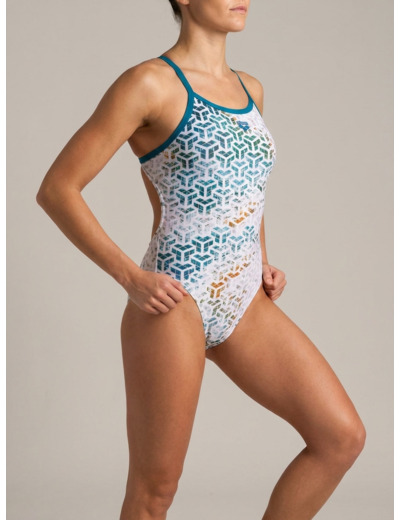 Maillot de bain arena Performance Planet Water Challenge Back pour femmes