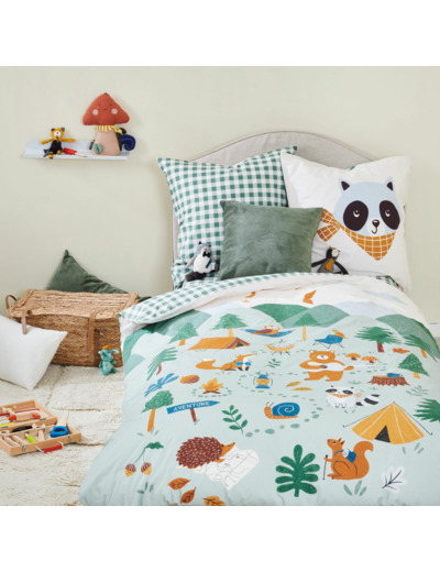 Housse couette enfant Les Louveteaux | Tradition des Vosges