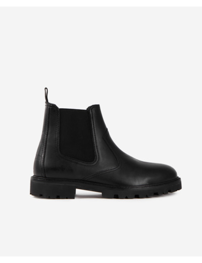 Bottines Chelsea en cuir noir black
