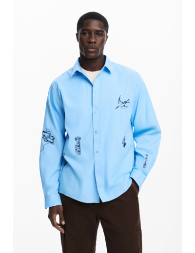 Chemise À Manches Longues En Tissu – Homme