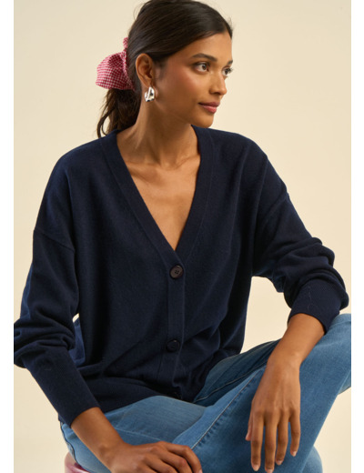Cardigan à col en V 100% cachemire