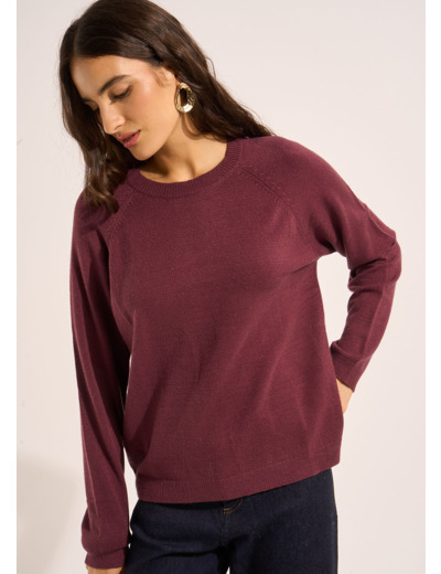 Pull col rond avec manches longues