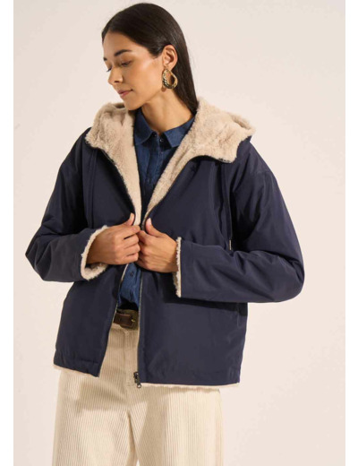 Parka courte réversible