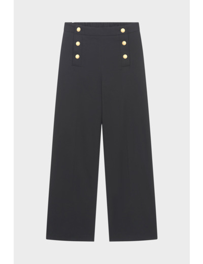 Pantalon large à pont en coton - LAVITA