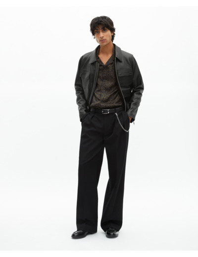 Blouson en cuir noir black
