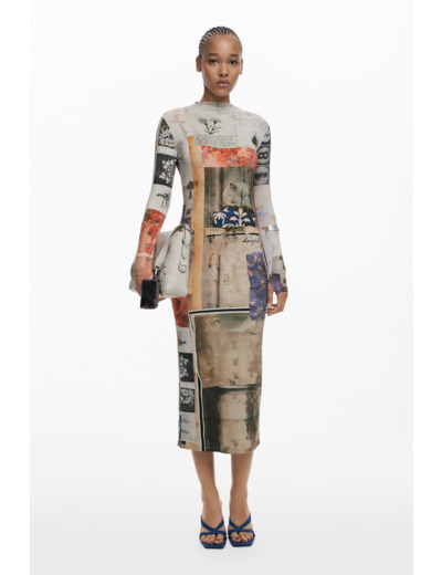 Robe À Manches Longues En Maille – Femme