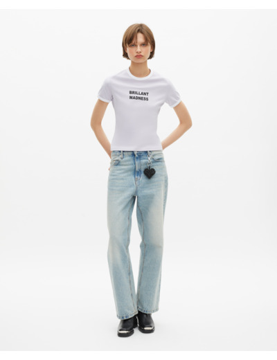 T-shirt avec sérigraphie lilas violet
