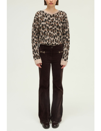 Pantalon flare en velours à mors - CHRYS