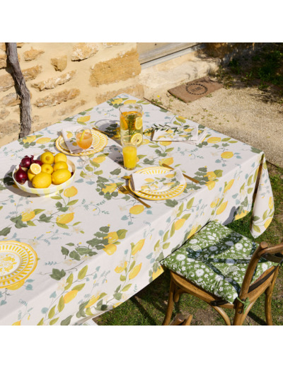 Nappe jardin d'agrumes | Coton et polyester | Tradition des Vosges