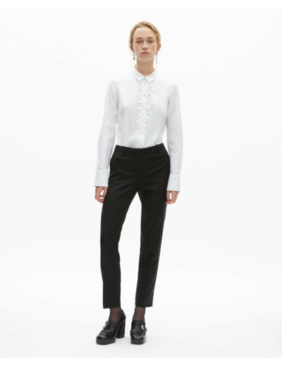 Chemise a manches longues a volants white