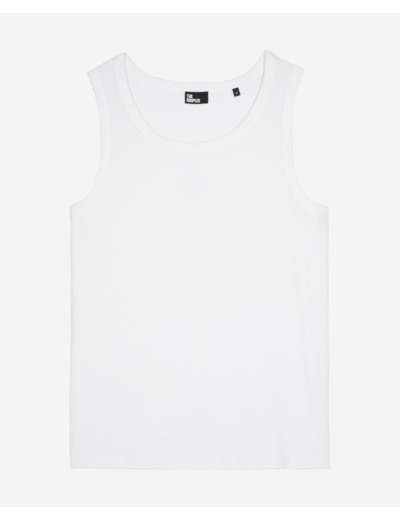 Débardeur avec broderie blason blanc white