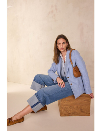 Jean cropped à revers RUBY
