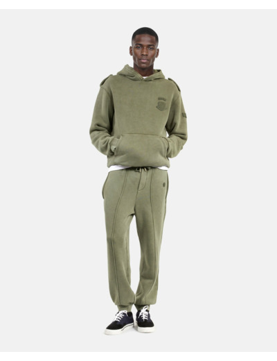 Sweat a capuche avec accessoires kaki