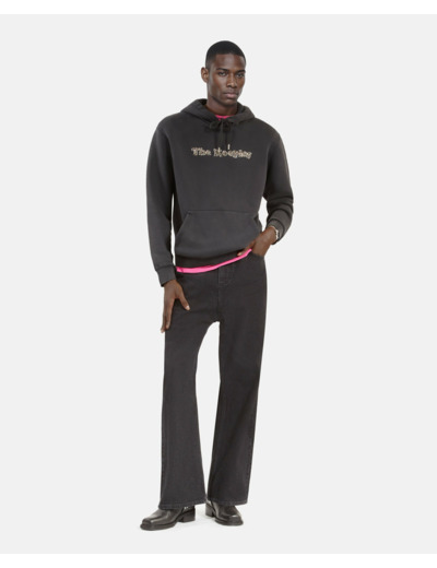 Sweat avec print perles black washed