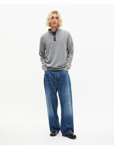Pull col montant gris grey