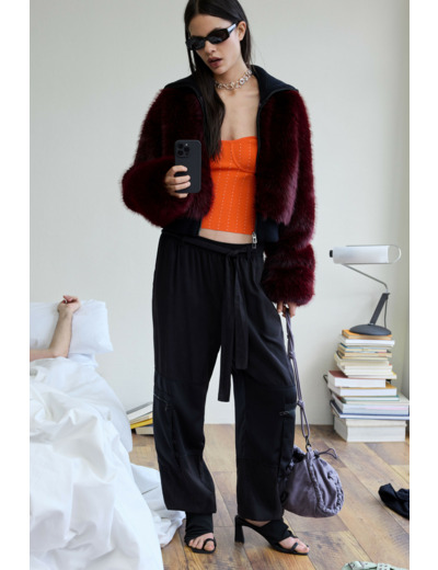 Pantalon Long En Tissu – Femme