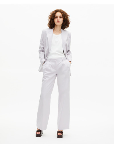 Pantalon de tailleur droit lilas violet