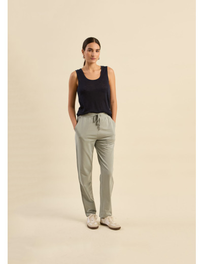 Pantalon de jogging droit avec bande lurex