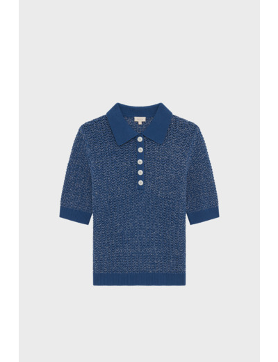 Polo chiné en coton et lin - JOVITA