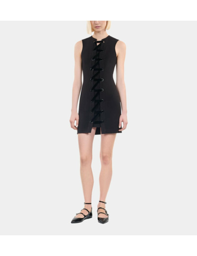 Robe courte avec laçage noire black