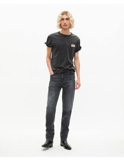T-shirt avec sérigraphie noir délavé black washed