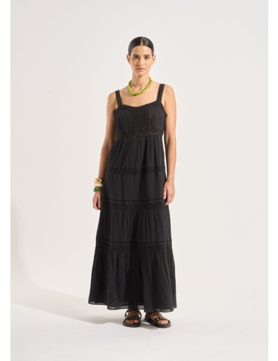 Robe longue brodée