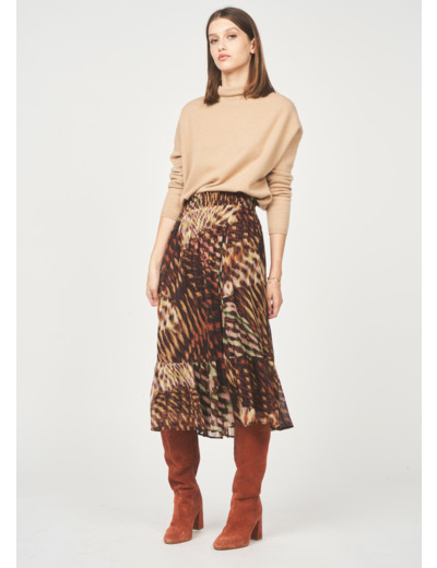 Jupe midi en voile