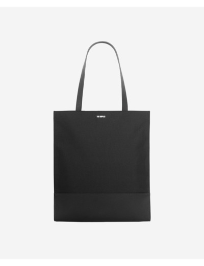 Tote bag en canvas et cuir grainé noir black