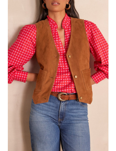 Gilet en cuir PERLIN