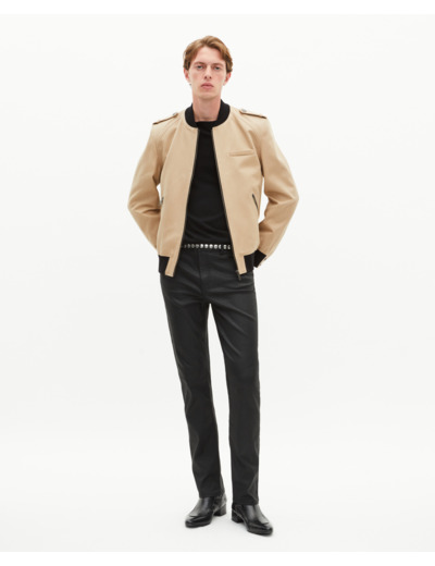 Blouson teddy en coton beige beige