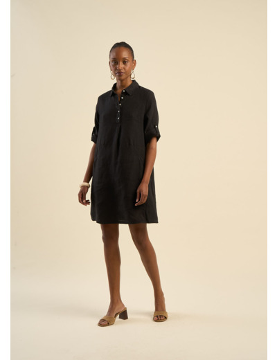 Robe courte en lin