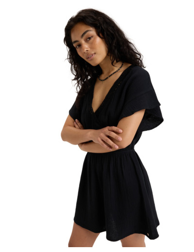 Robe tissée Roxycouleur Anthracite