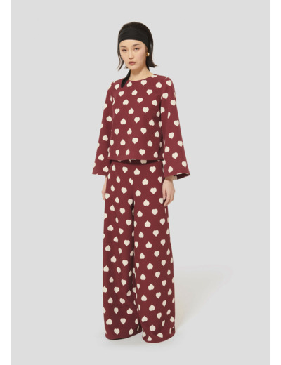 Pantalon Positivo Bordeaux en Polyester