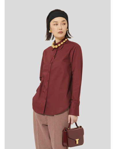 Chemise Clarisse Bordeaux en Coton