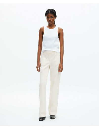 Pantalon large ecru