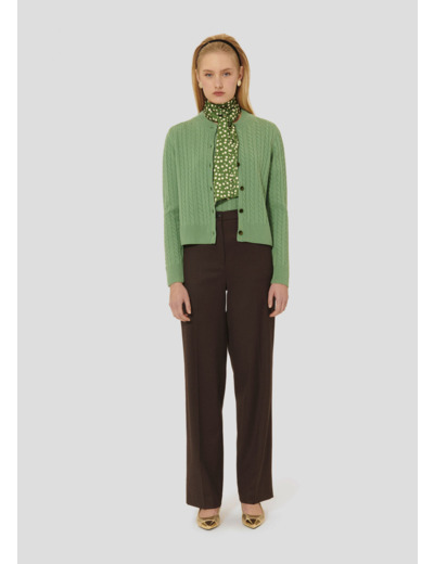 Cardigan Gaspard Amande en Laine Merinos Extrafine