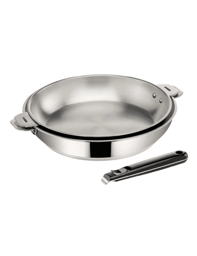 Lot De 2 Poeles Inox + Poignee