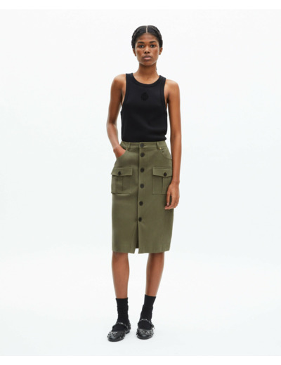 Jupe style cargo kaki
