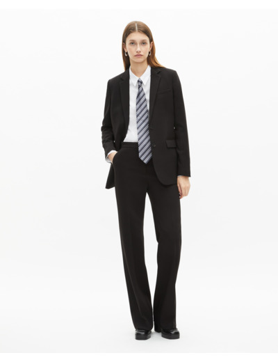 Veste tailleur coupe droite noire black