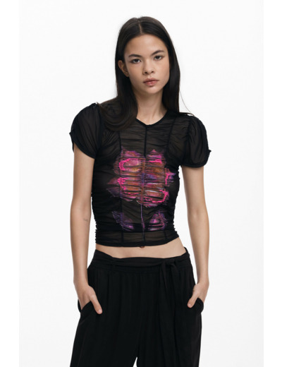 T-Shirt À Manches Courtes En Maille – Femme