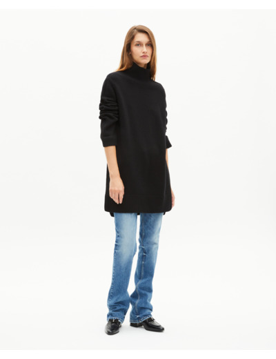 Robe courte en laine noire black