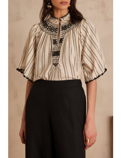 Blouse PEGASE en coton brodée