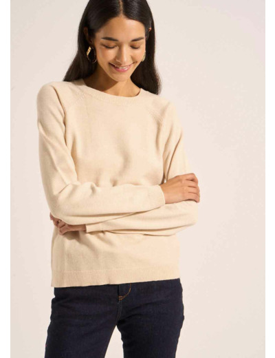 Pull col rond avec manches longues