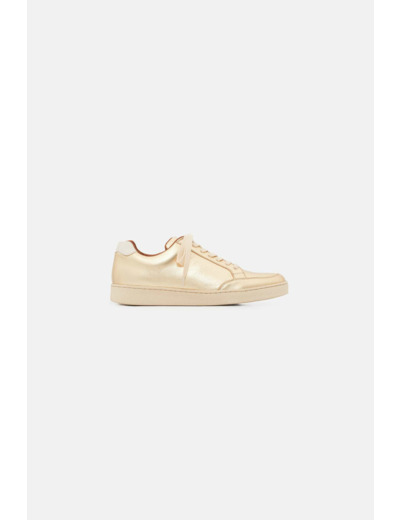 Baskets anna en cuir naturel