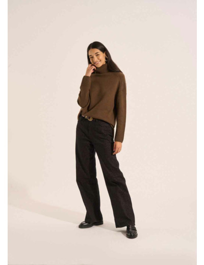 Pantalon léopard jambe large
