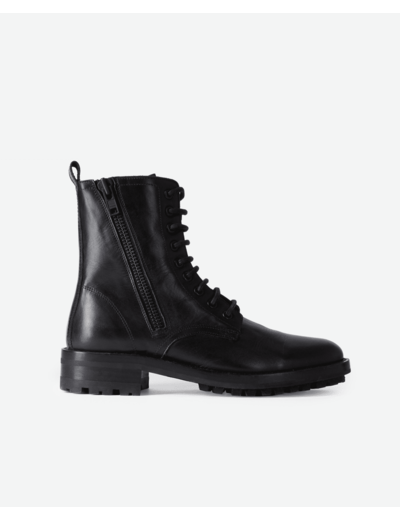 Bottes ranger avec fermeture éclair latérale