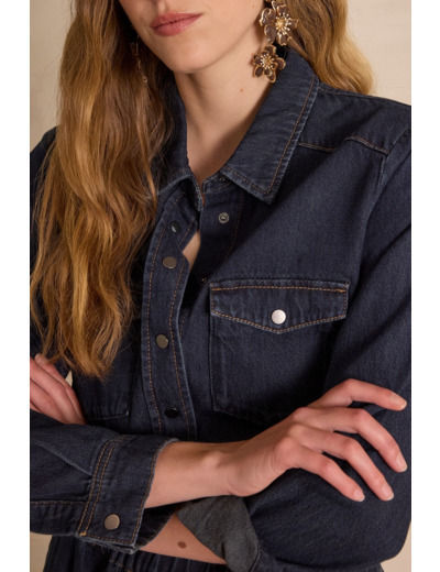Chemise effet denim SOLANGE en 100% coton